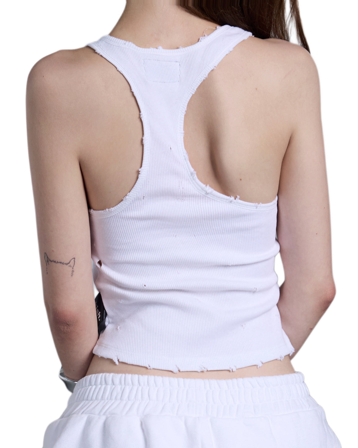 white raw punk top