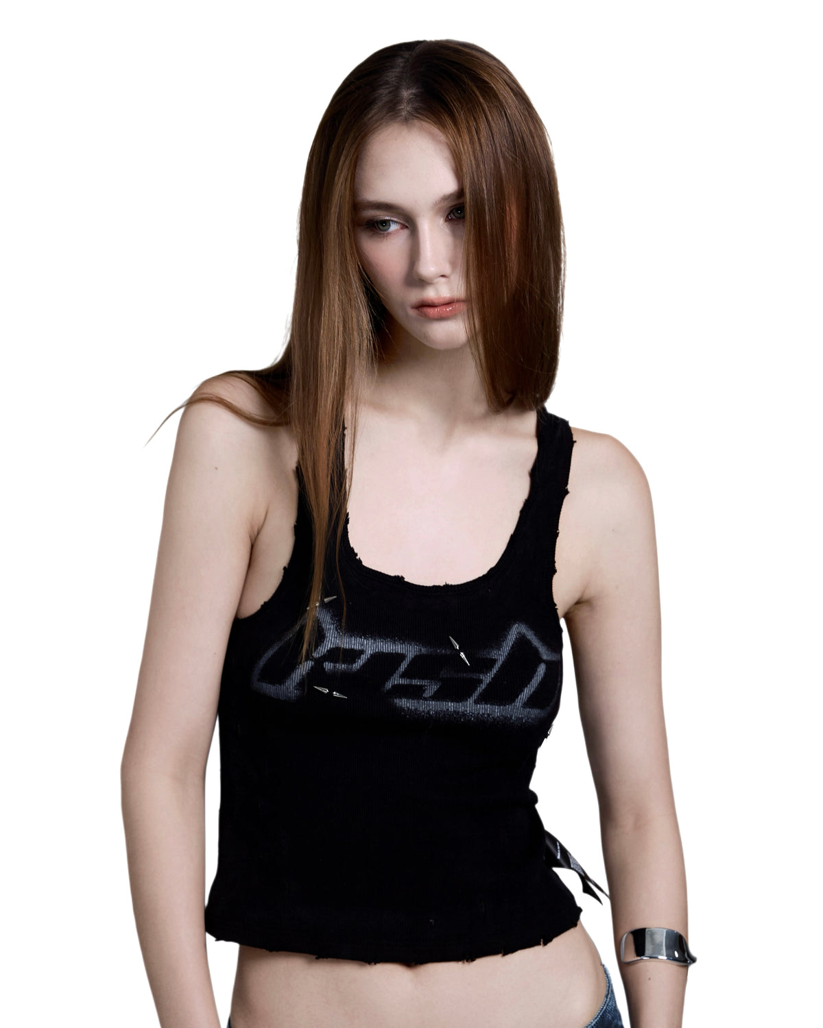 black raw punk top