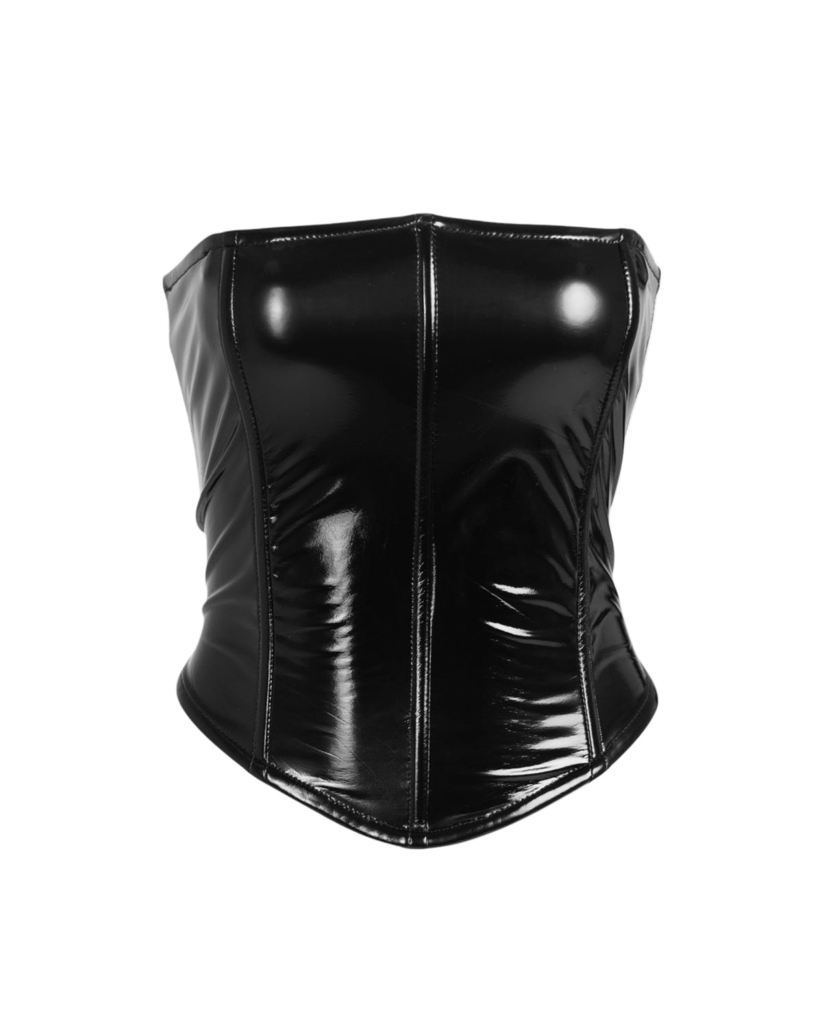 black sleek corset