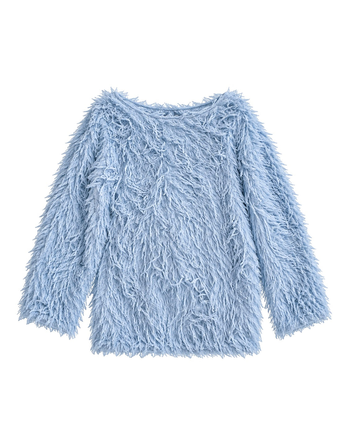 blue feather faux sweater
